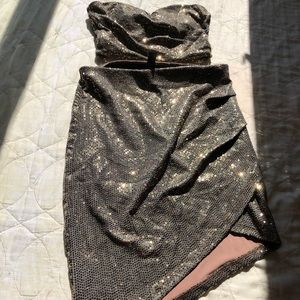 Sequin Strapless top + Asymmetrical Skirt BUNDLE✨